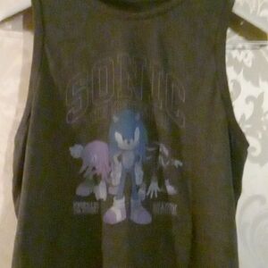 Sonic Graphic Crop Sleeveless Tee SP